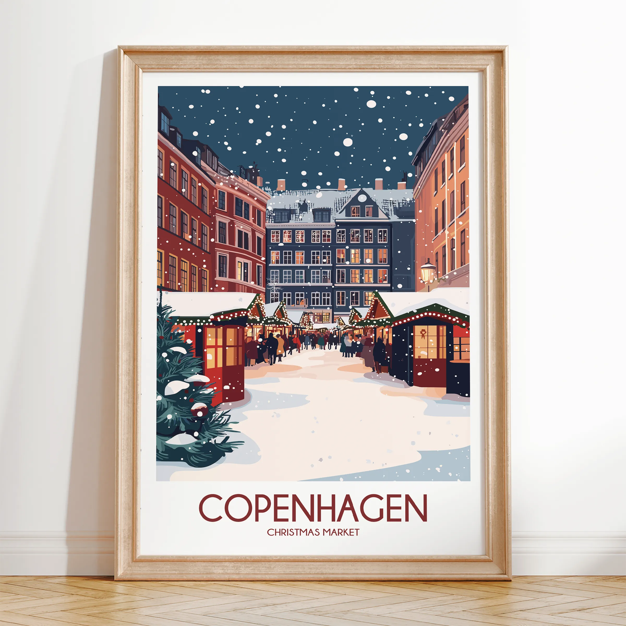 Copenhagen Modern Travel Poster