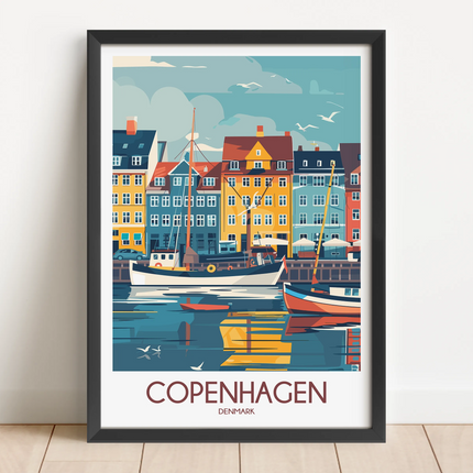 Copenhagen Modern Travel Poster
