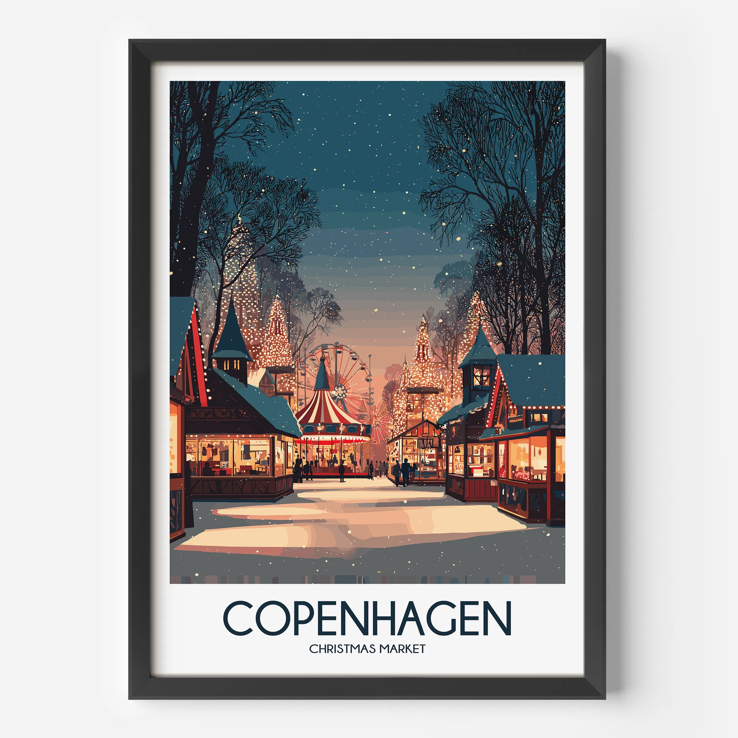 Copenhagen Modern Travel Poster