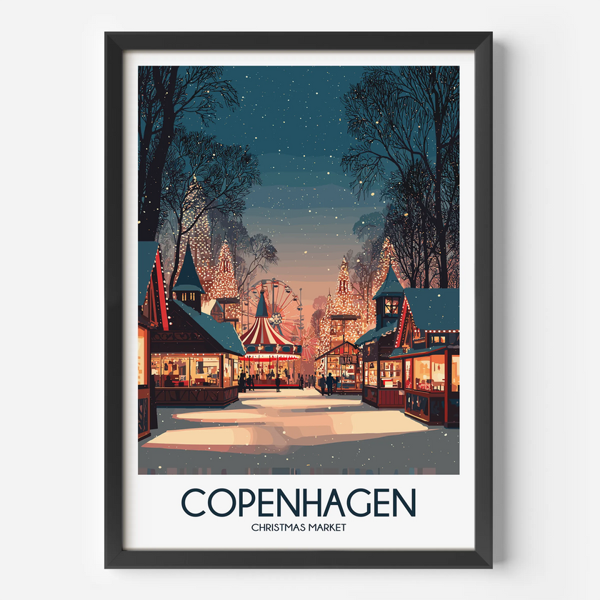 Copenhagen Modern Travel Poster