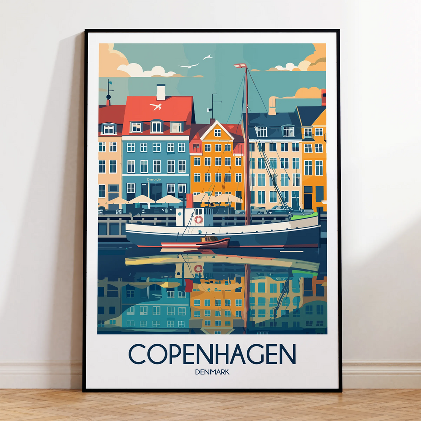 Copenhagen Modern Travel Poster