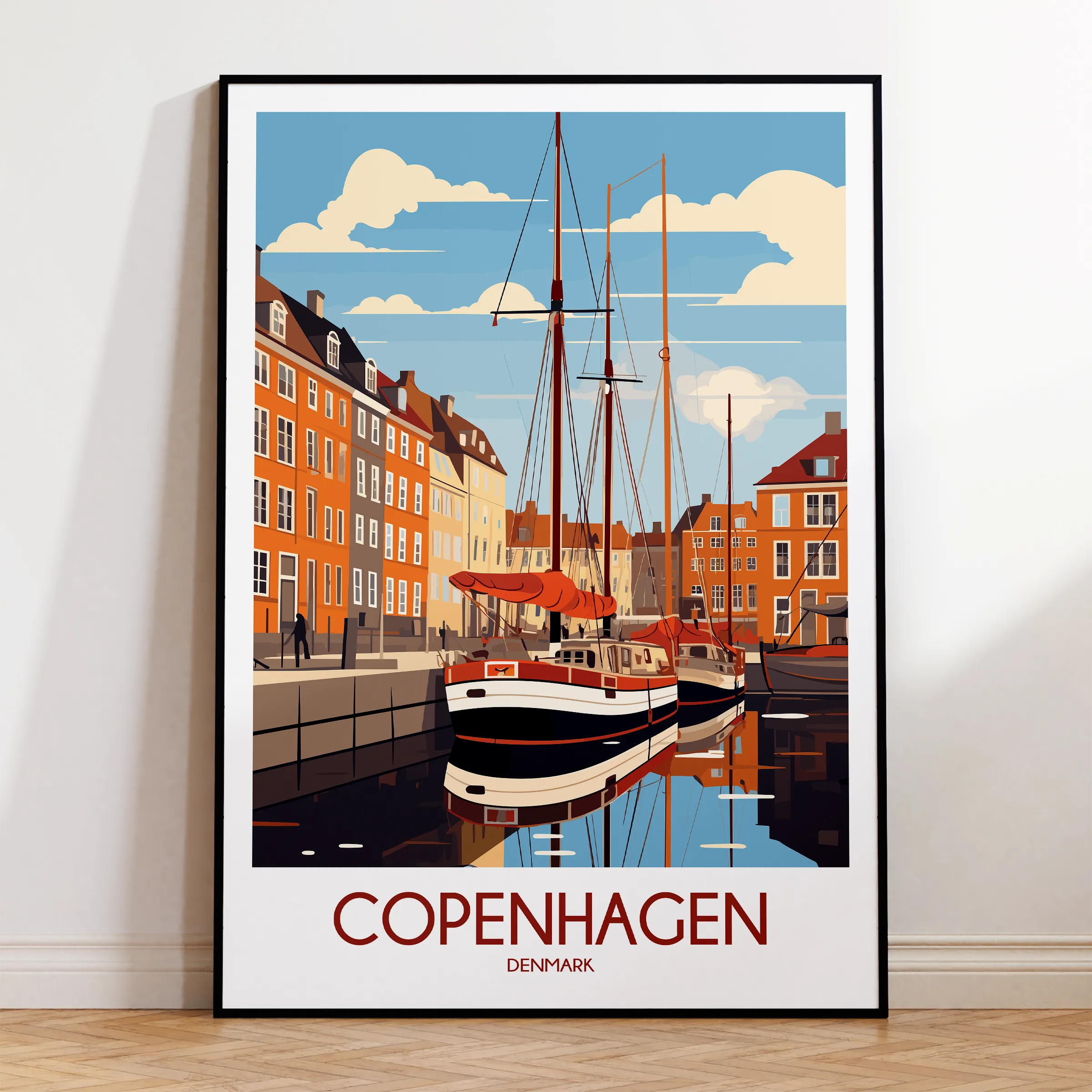 Copenhagen Modern Travel Poster