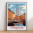 Copenhagen Modern Travel Poster
