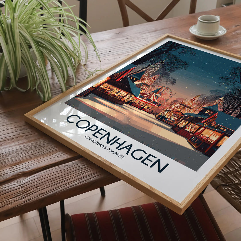 Copenhagen Retro Travel Illustration
