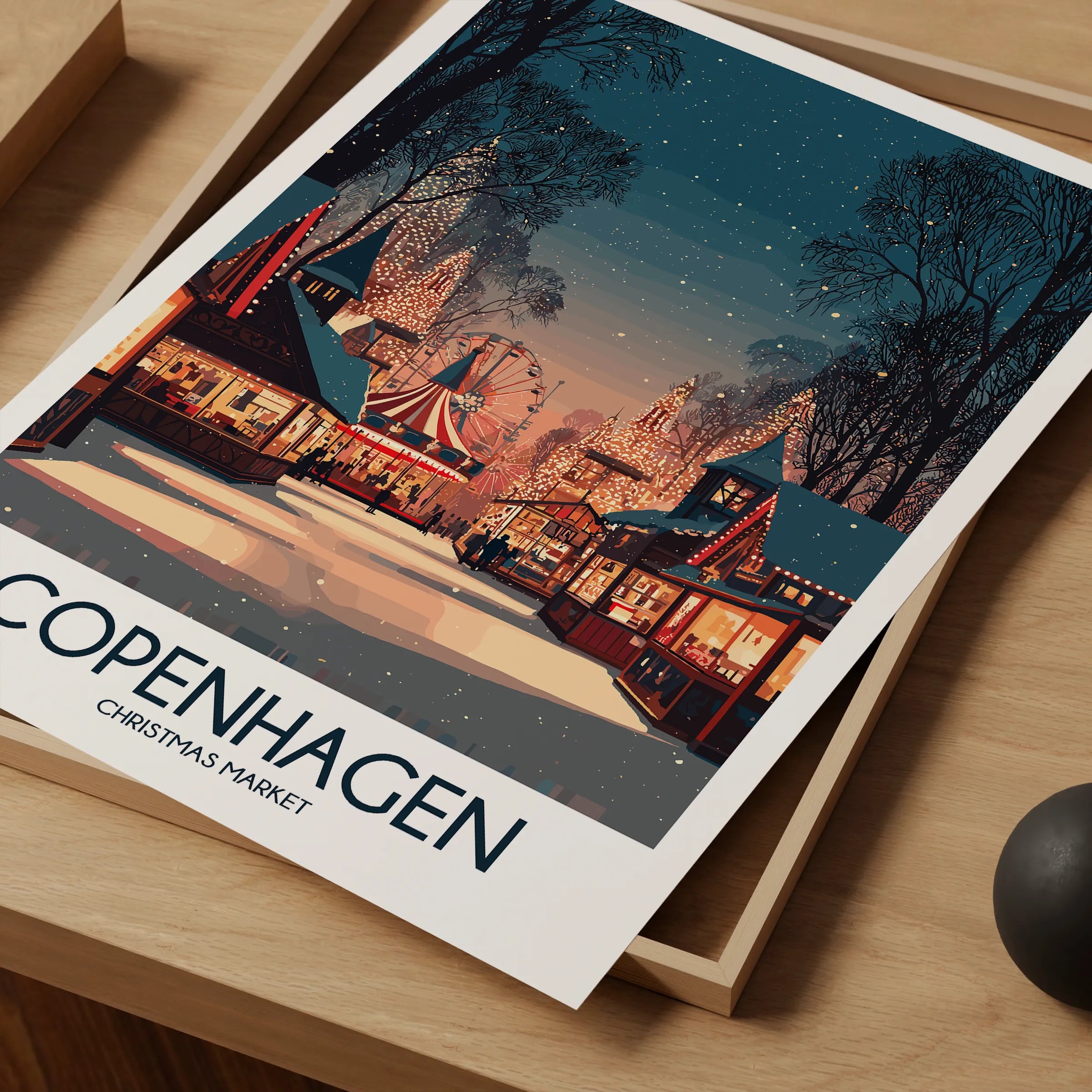 Copenhagen Vintage Style Print