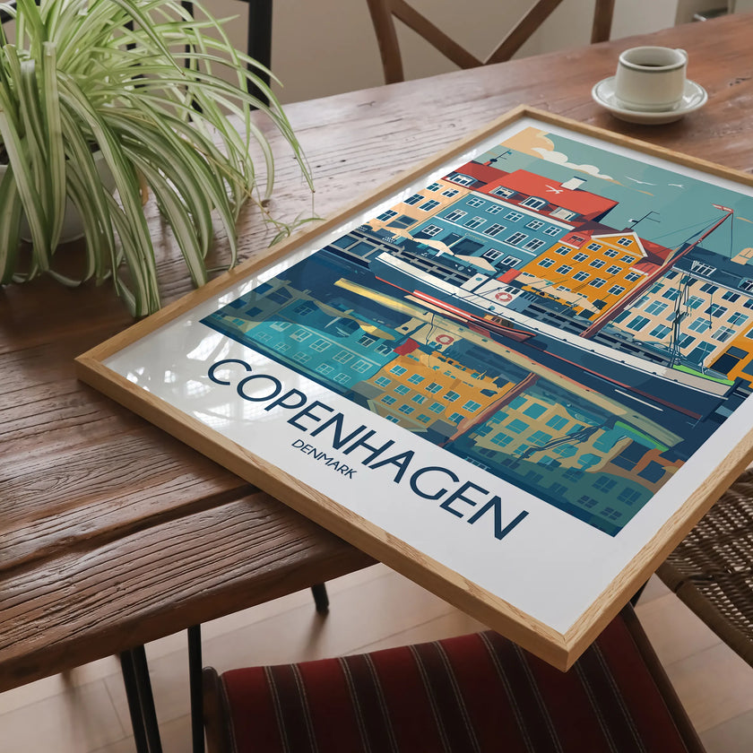 Copenhagen Vintage Style Print