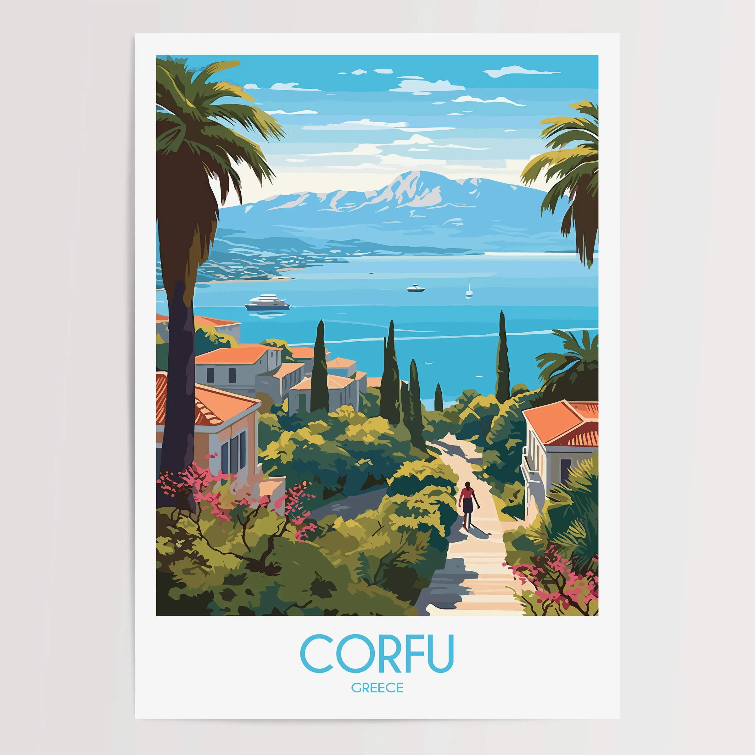 Corfu Destination Art Gift
