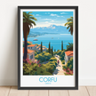 Corfu Scenic Landscape Art