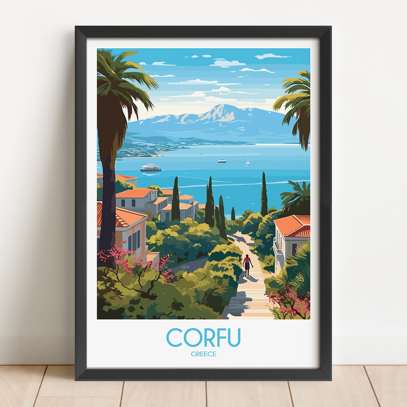 Corfu Scenic Landscape Art