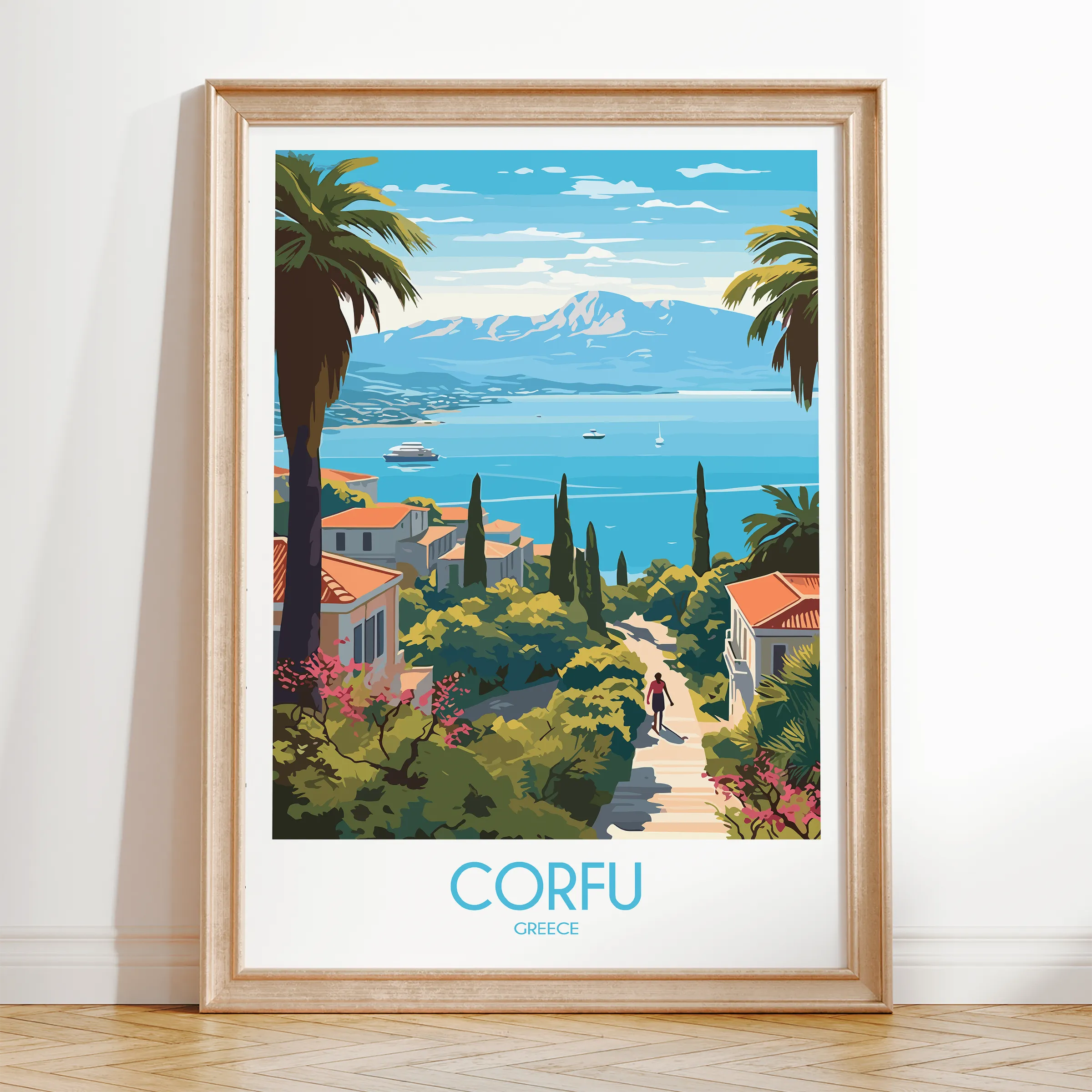 Corfu Souvenir Poster Print