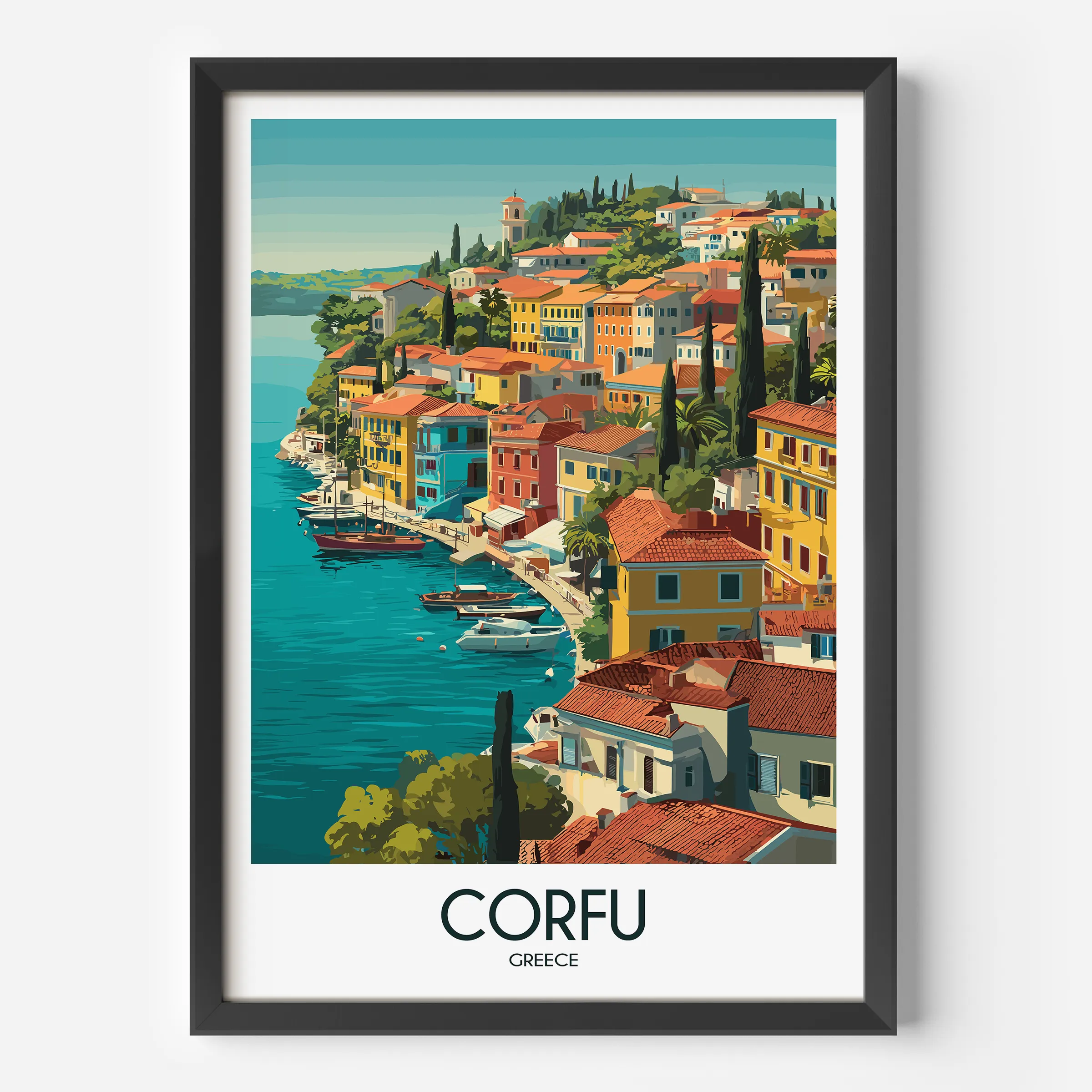 Corfu Souvenir Poster Print