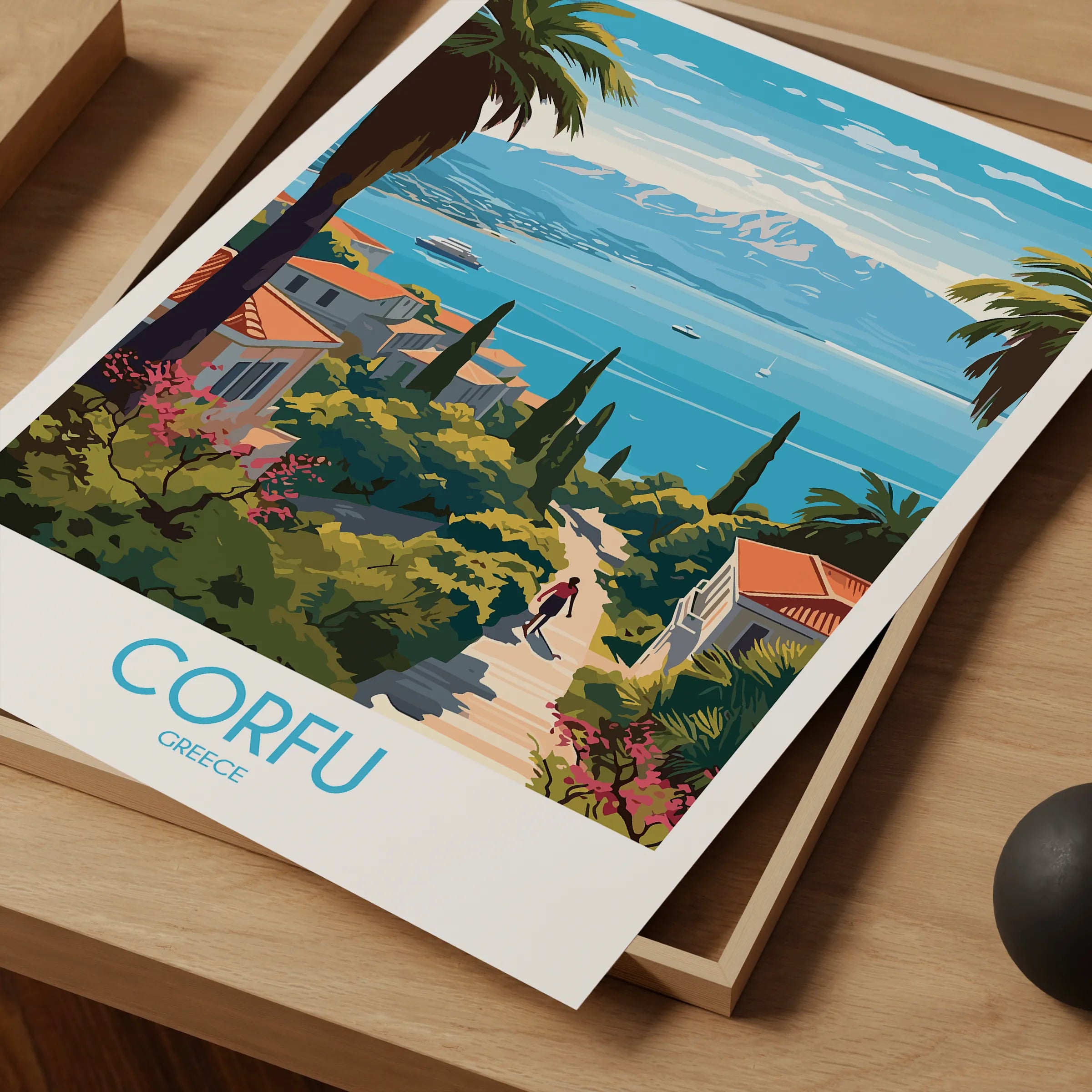 Corfu Vintage Style Print