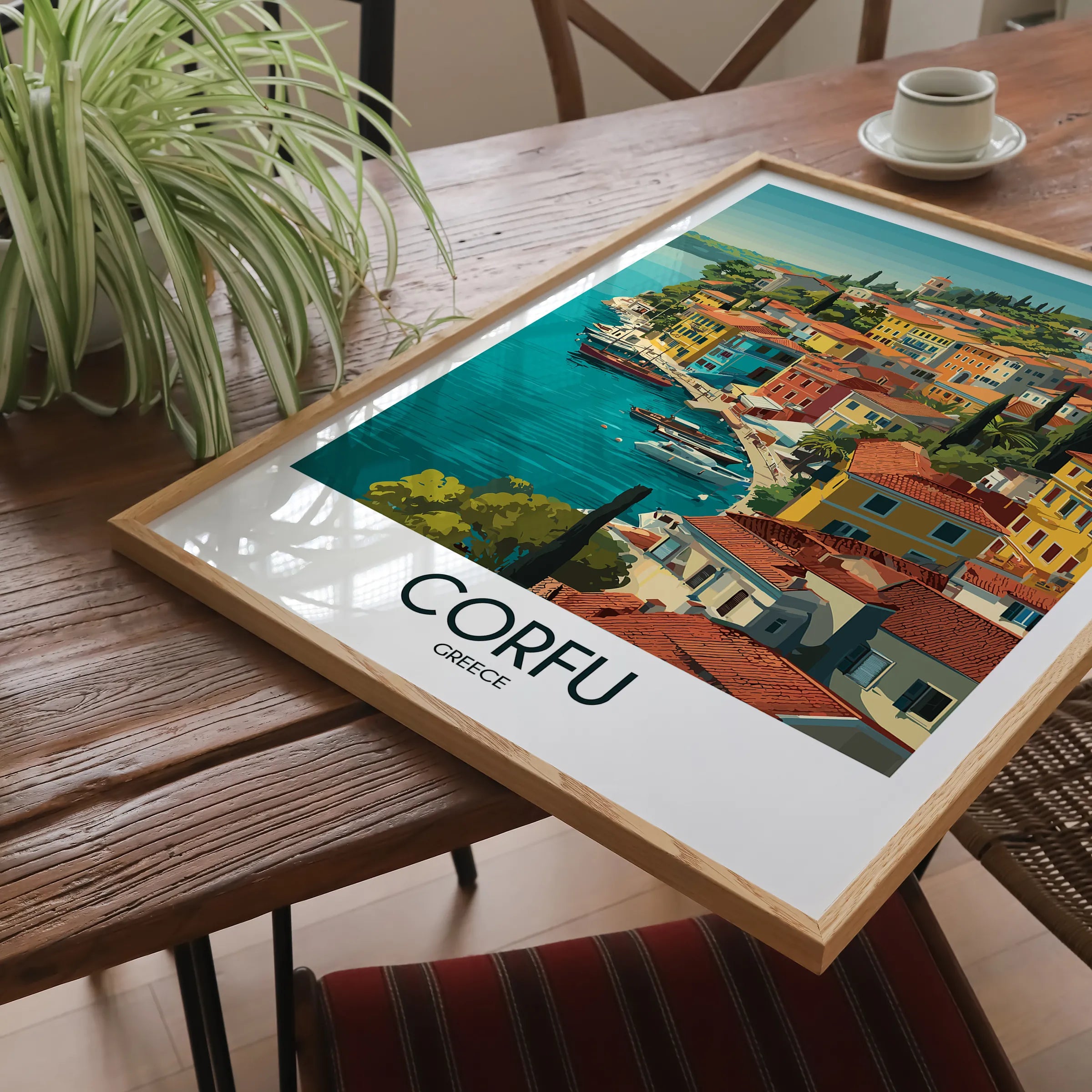 Corfu Vintage Style Print