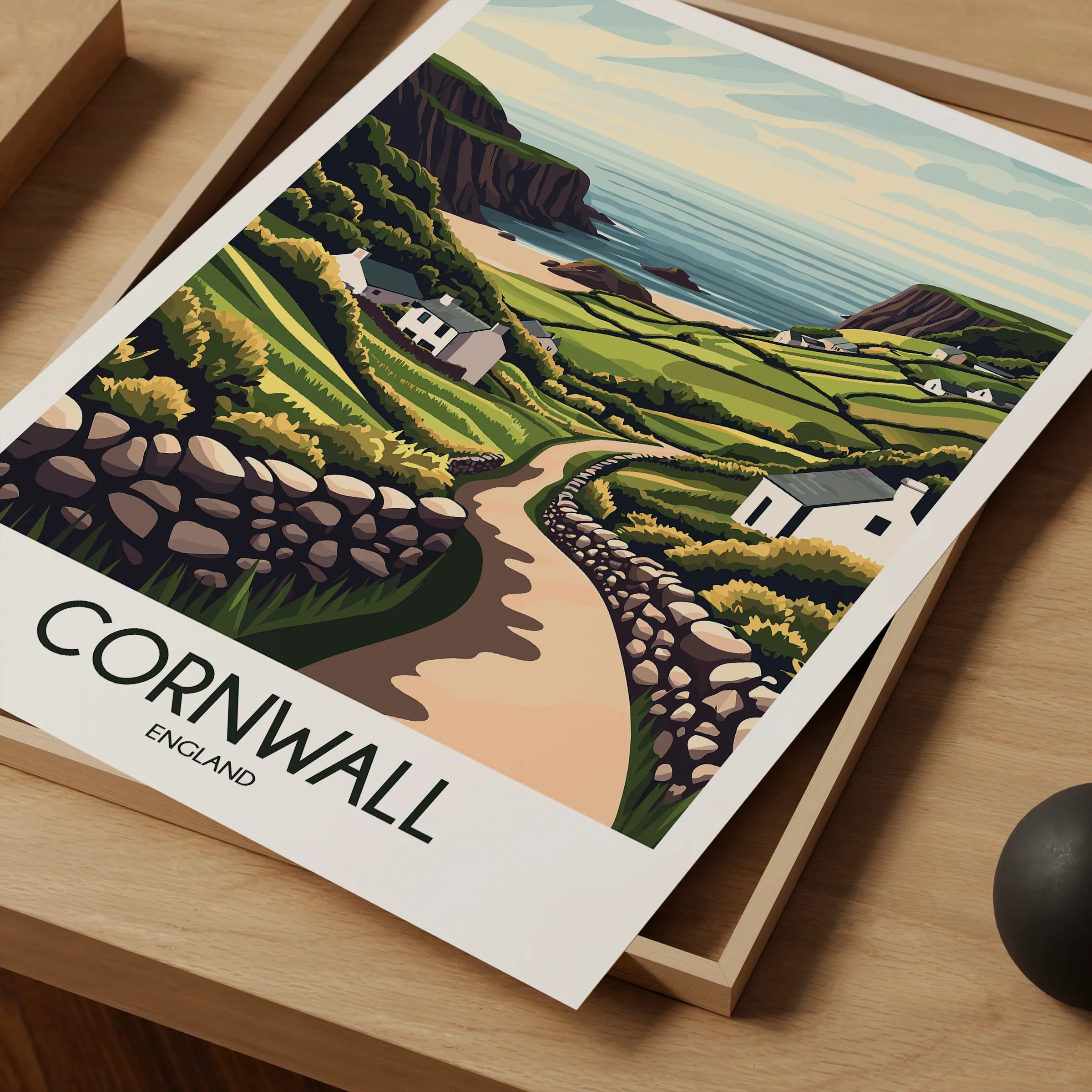 Cornwall Modern Travel Poster