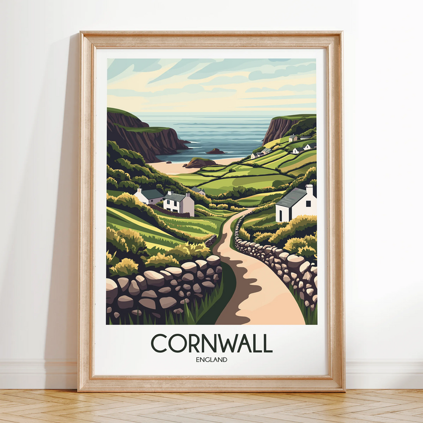 Cornwall Souvenir Poster Print