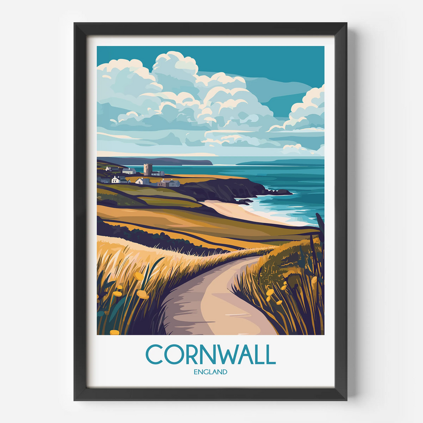 Cornwall Souvenir Poster Print