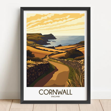 Cornwall Vintage Style Print