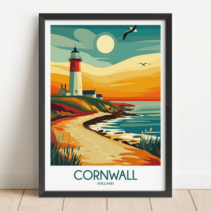 Cornwall Vintage Style Print