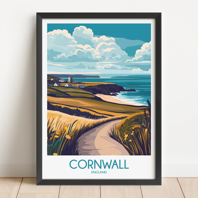 Cornwall Vintage Style Print