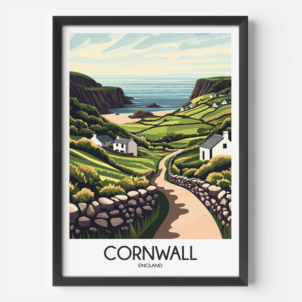 Cornwall Vintage Style Print