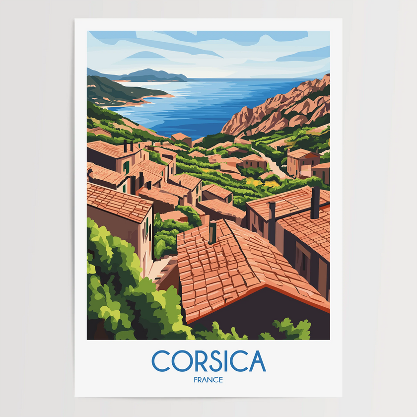 Corsica Destination Art Gift