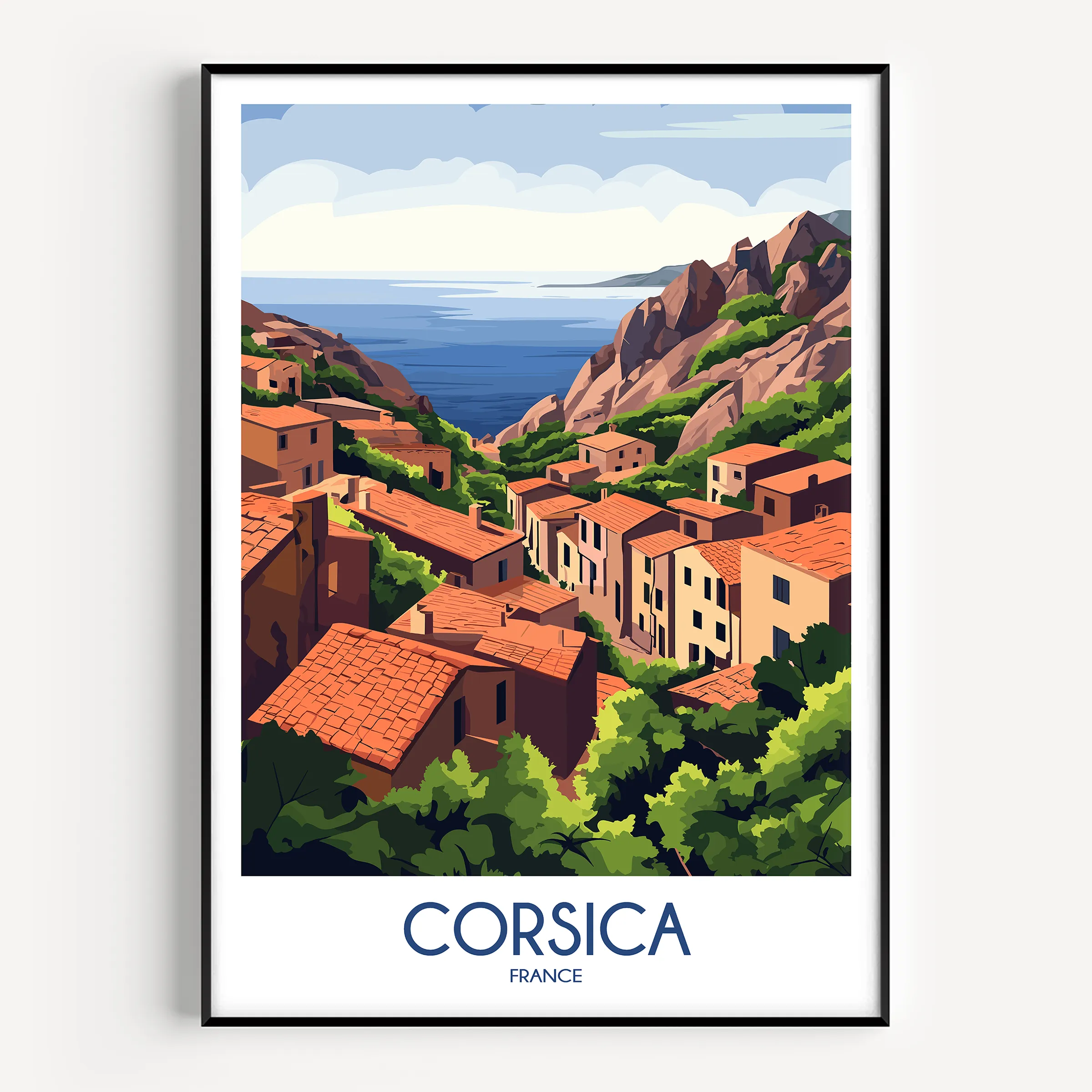 Corsica Destination Art Gift