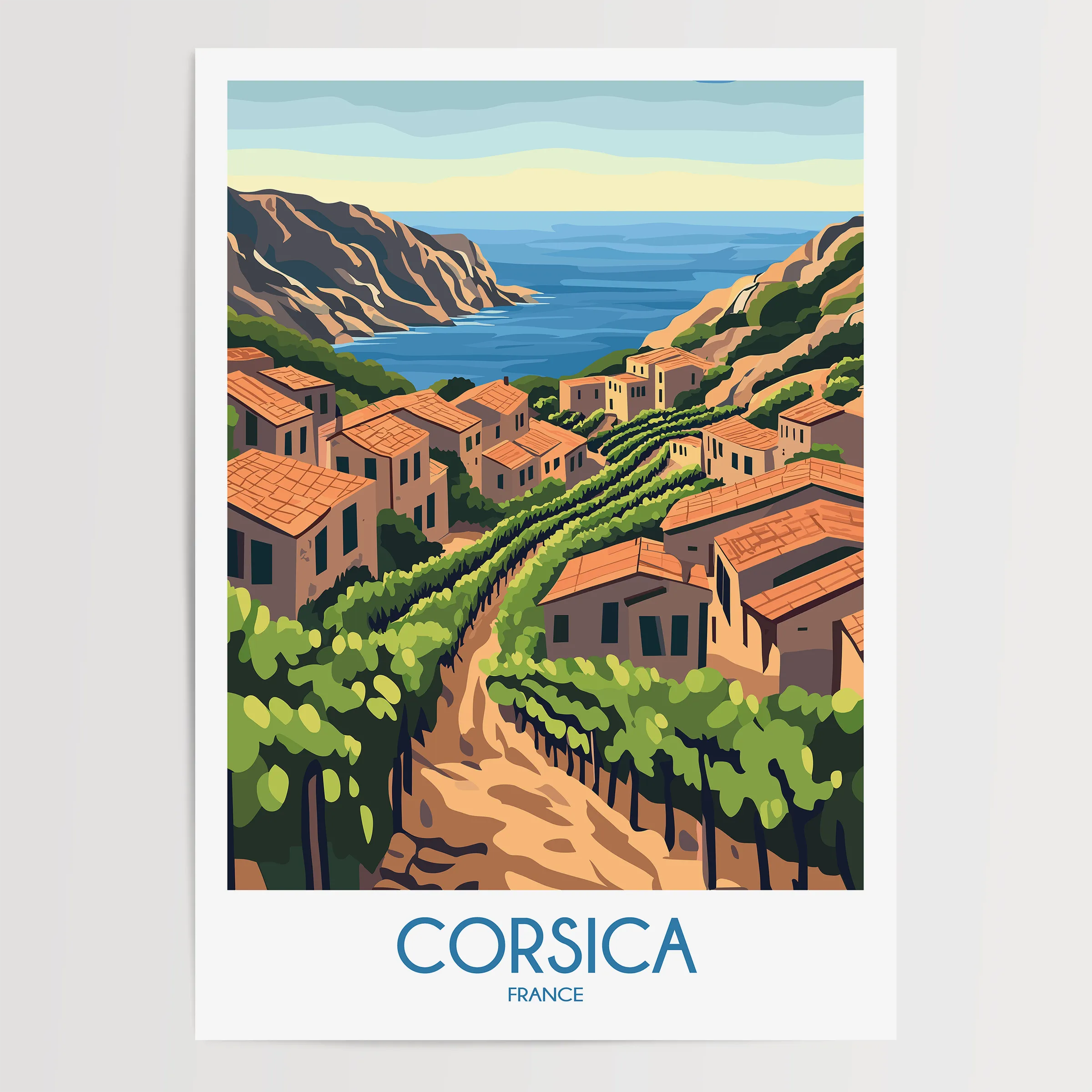 Corsica Minimalist Wall Art