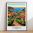 Corsica Modern Travel Poster