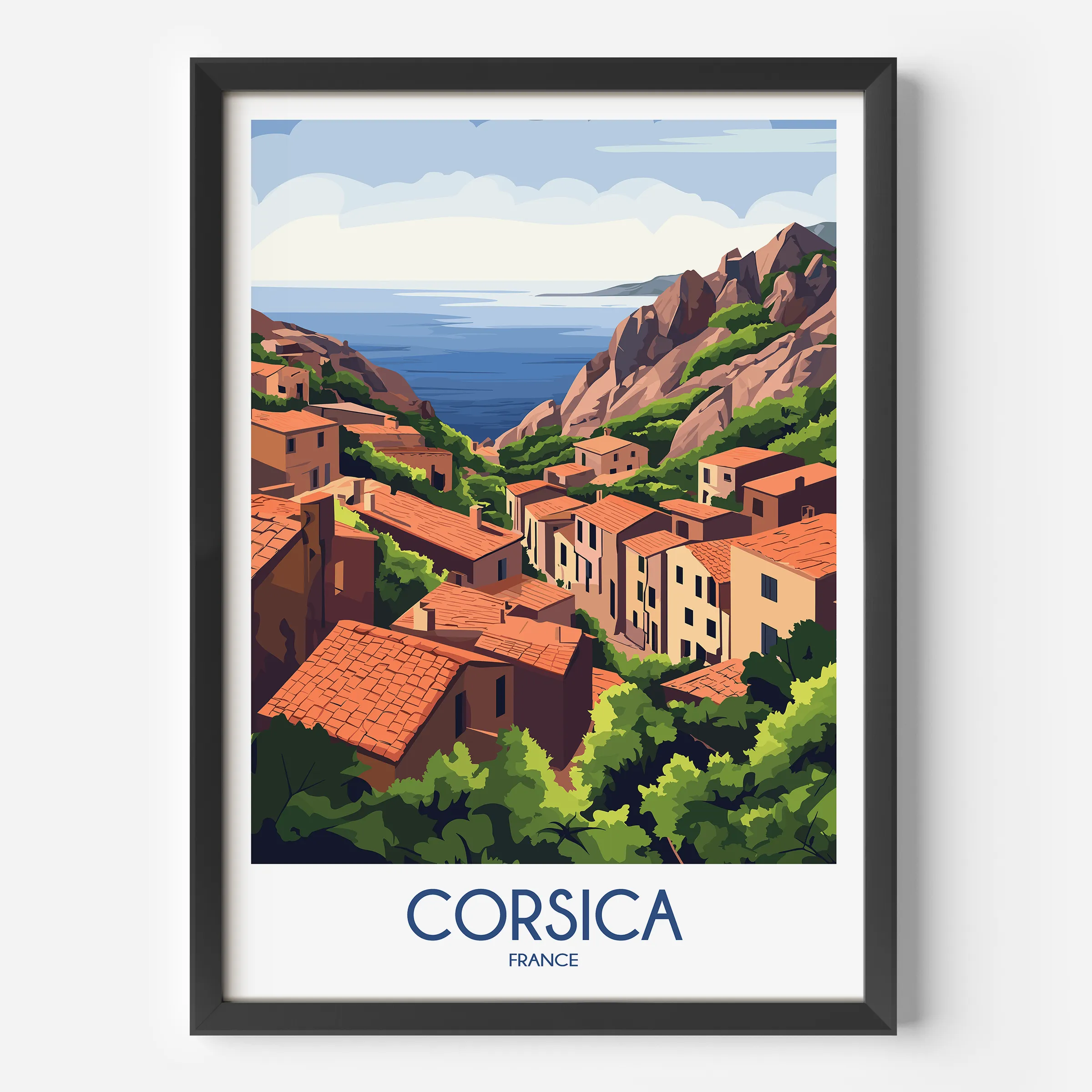 Corsica Scenic Landscape Art
