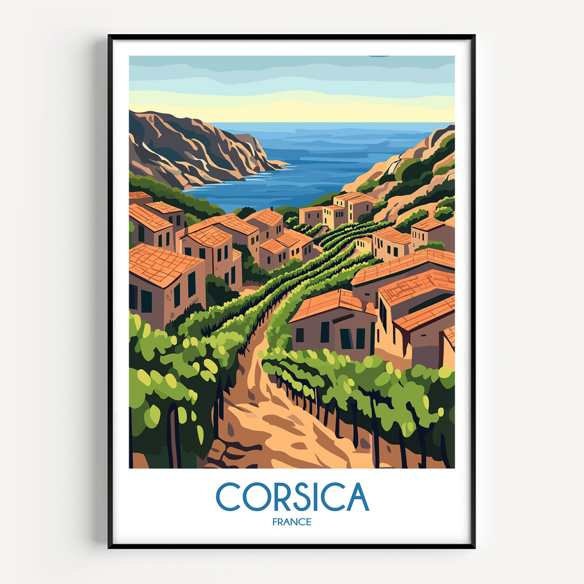Corsica Scenic Landscape Art