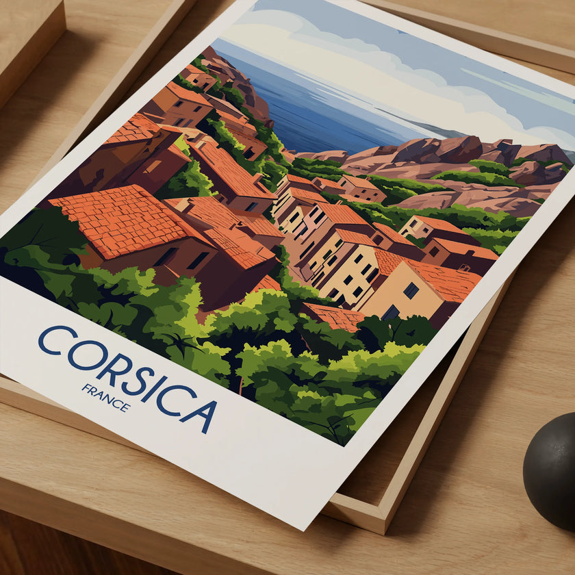 Corsica Vintage Style Print