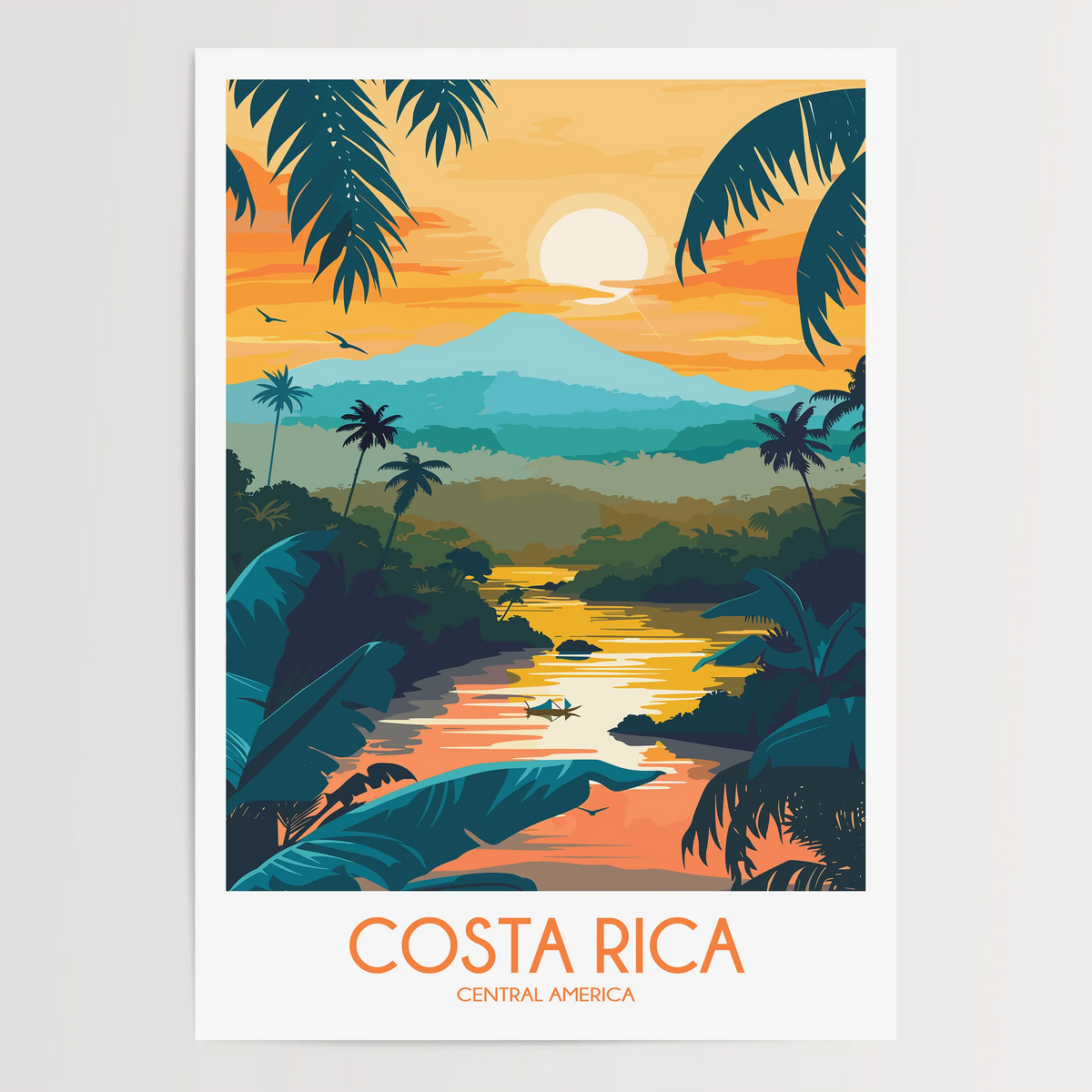Costa Rica Minimalist Wall Art
