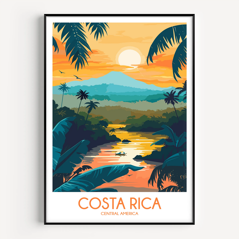Costa Rica Minimalist Wall Art