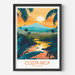 Costa Rica Vintage Style Print