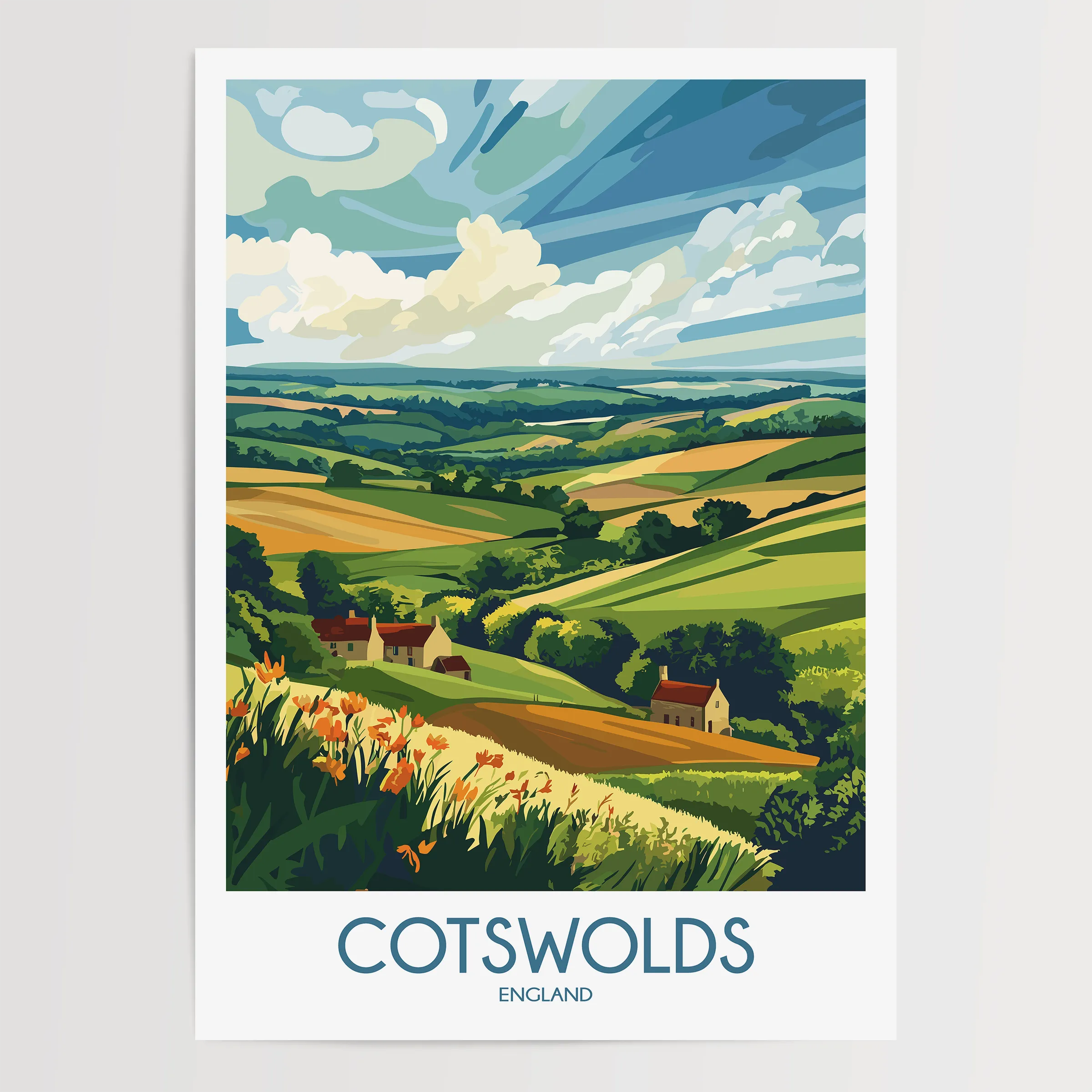 Cotswolds Minimalist Wall Art
