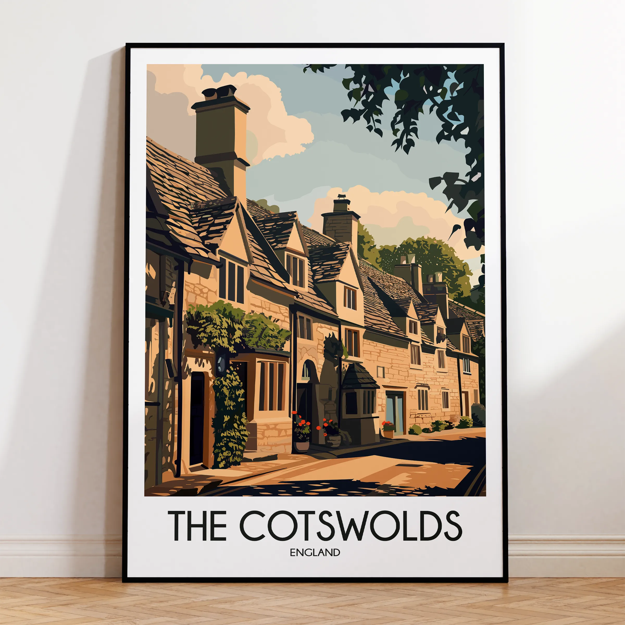 Cotswolds Modern Travel Poster