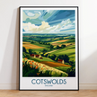 Cotswolds Modern Travel Poster