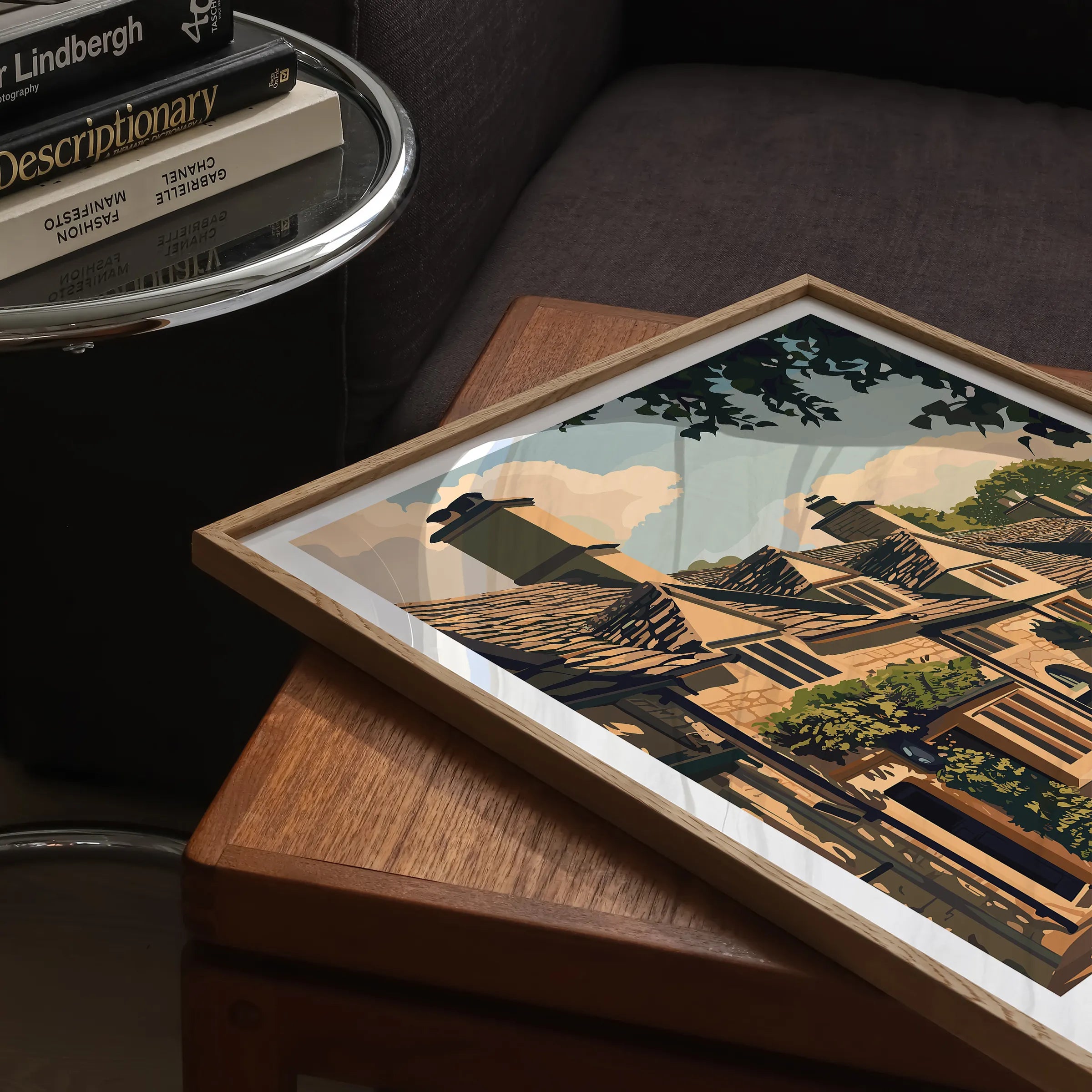 Cotswolds Retro Travel Illustration
