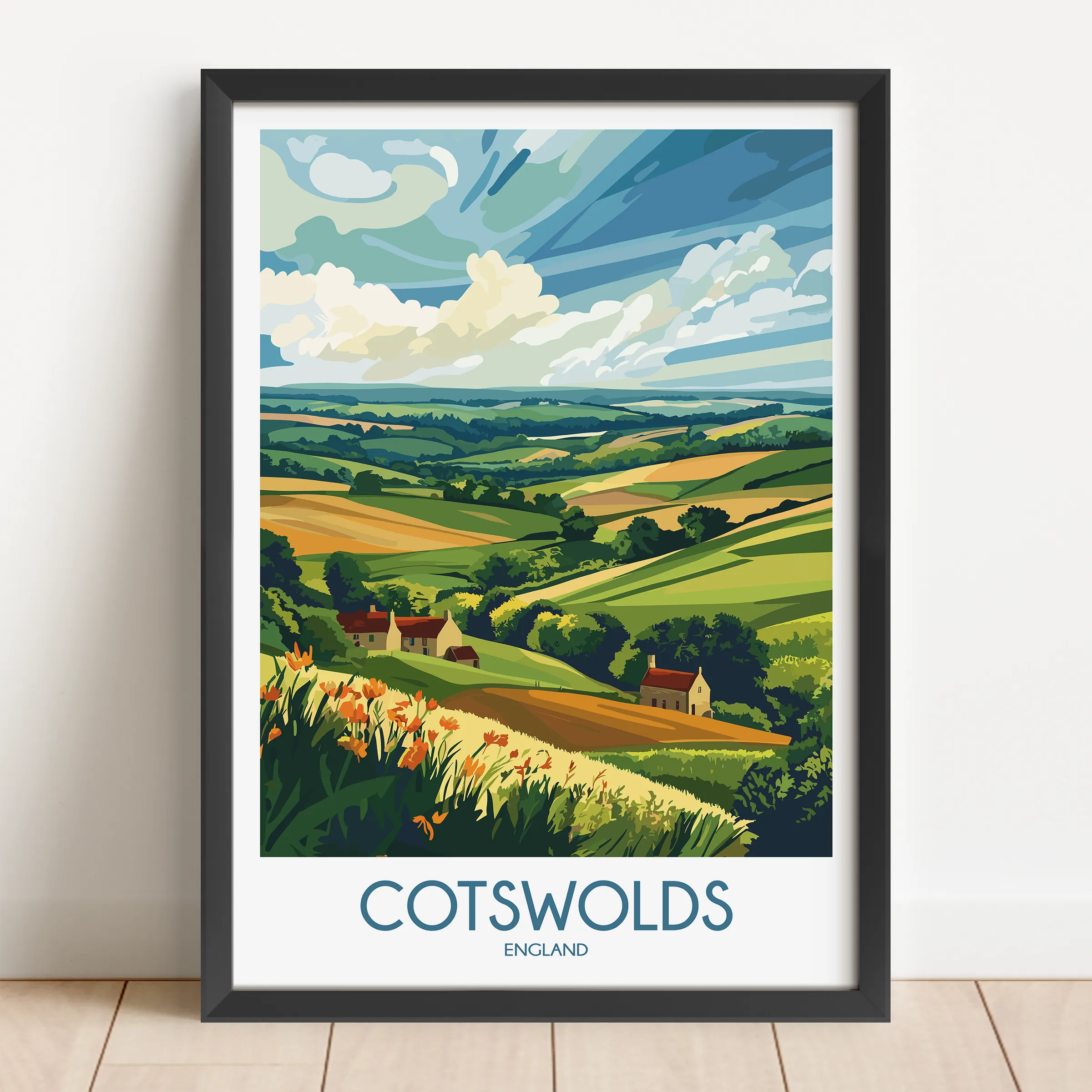 Cotswolds Scenic Landscape Art