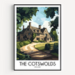 Cotswolds Souvenir Poster Print