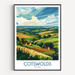 Cotswolds Souvenir Poster Print