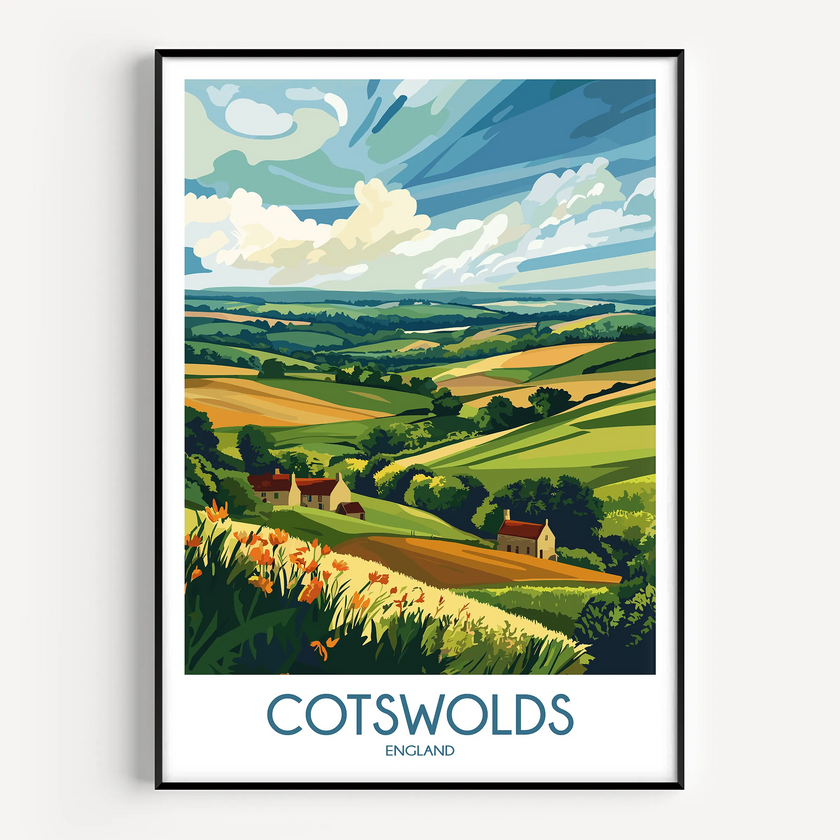 Cotswolds Souvenir Poster Print