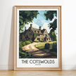 Cotswolds Vintage Style Print