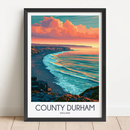 County Durham Souvenir Poster Print