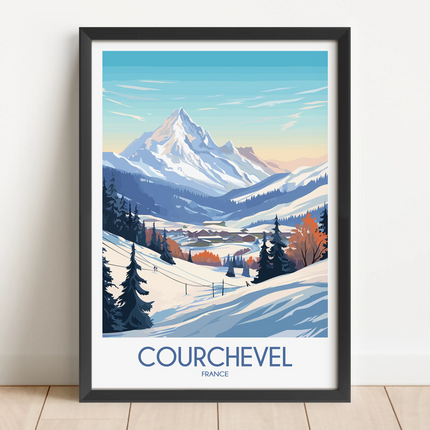 Courchevel Modern Travel Poster