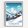 Courchevel Modern Travel Poster