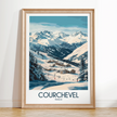 Courchevel Retro Travel Illustration