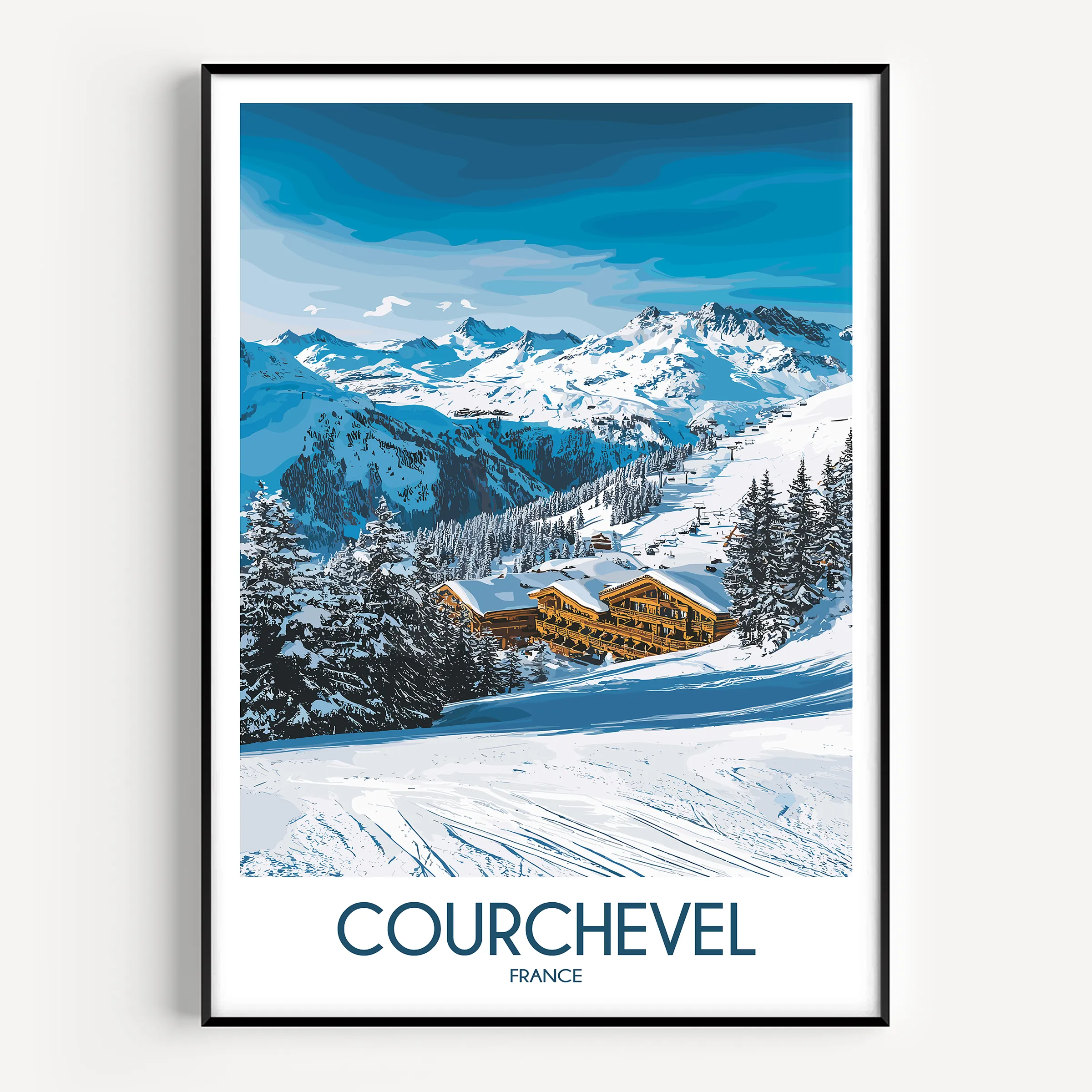 Courchevel Scenic Landscape Art