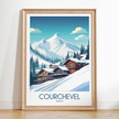 Courchevel Souvenir Poster Print