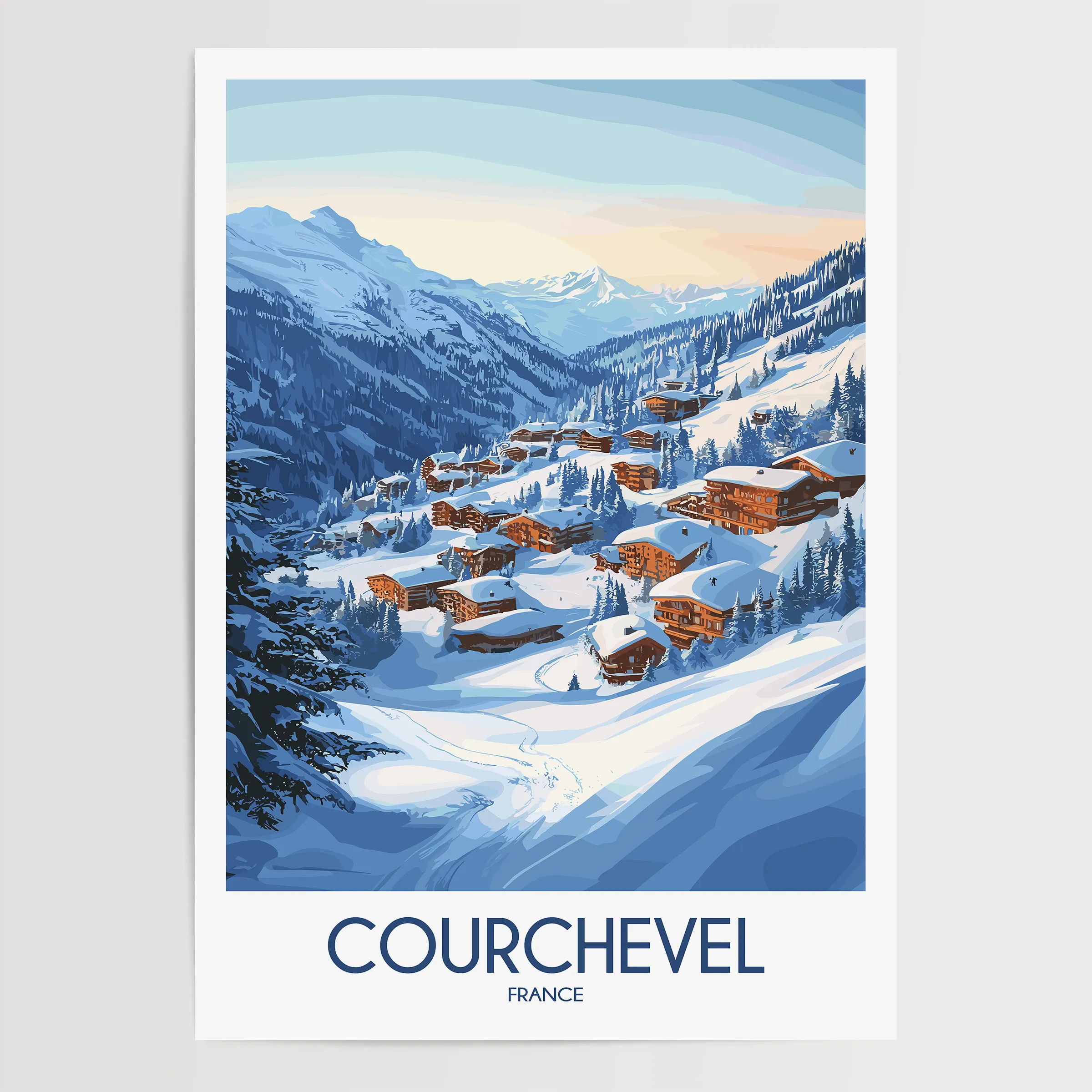 Courchevel Souvenir Poster Print